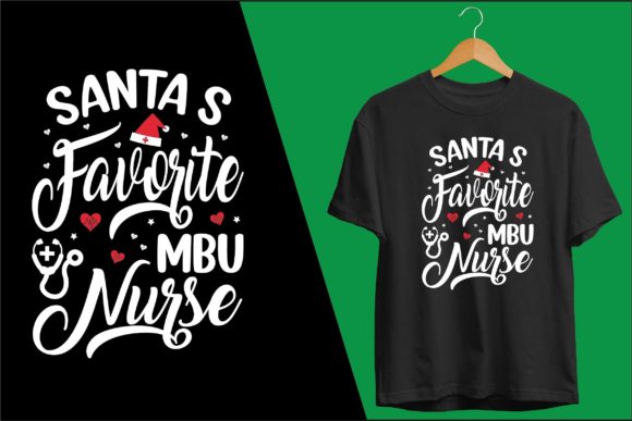 Christmas Typography SVG Nurse T-shirt