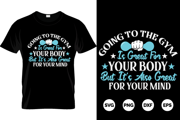 Fitness Gym T Shirt SVG EPS PNG DXF