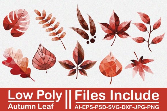 Low Poly Autumn Leaf