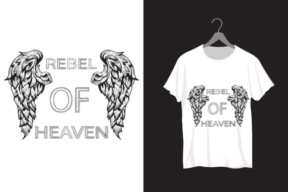 Rebel of Heaven Line Art Illustration