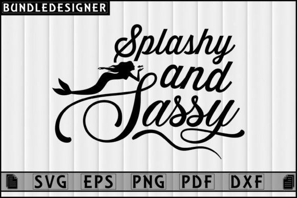 Splashy and Sassy Mermaid Svg Design