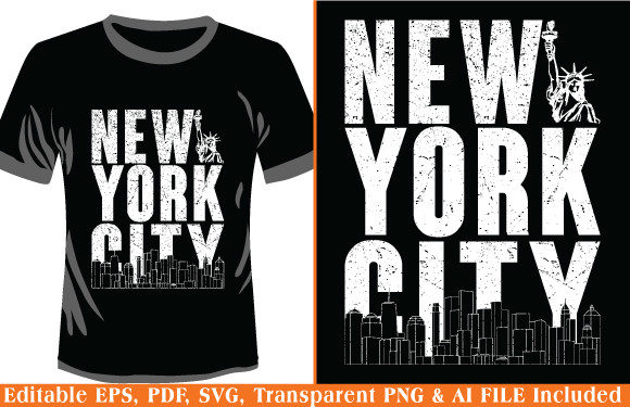 Typography T-shirt Design New York City