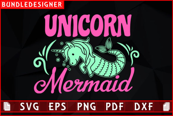 Unicorn Mermaid-Svg Vector Quotes Design